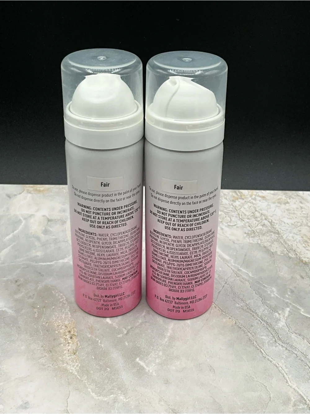 2 Mally Beauty Effortless Airbrush Perfect Skin Mousse -fair new